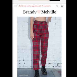 Brandy Melville Red Kim Pants